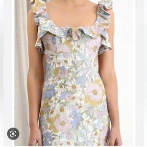 ZIMMERMANN Super Eight Floral Midi Dress